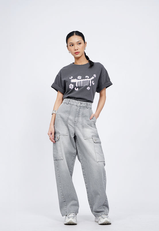 Barrel Cargo Denim Pants