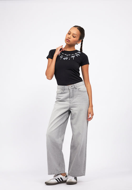 Straight Fit Denim Pants