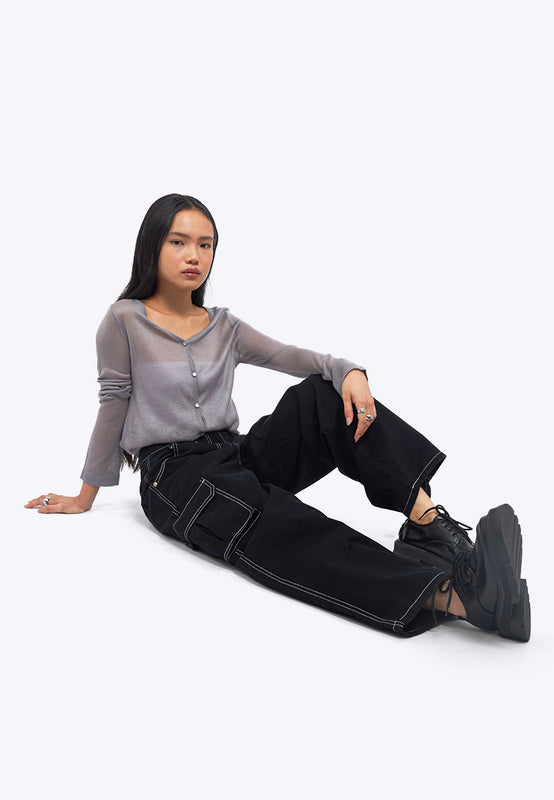 Utility Barrel Denim Pants