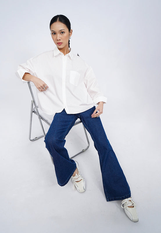 High Waist Flared Denim Pants
