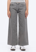 Wide Leg Drawstring Denim Pants