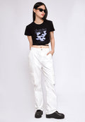 Straight Fit Cargo Denim Pants