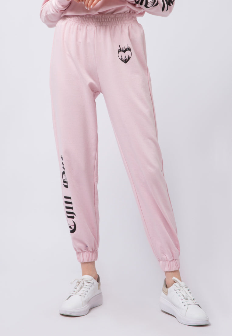 Jogger Pants with Print Details