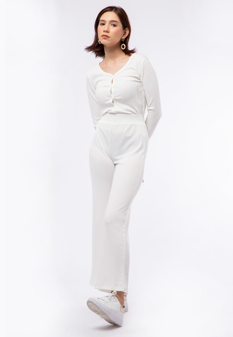 Fitted Rib Long Pants