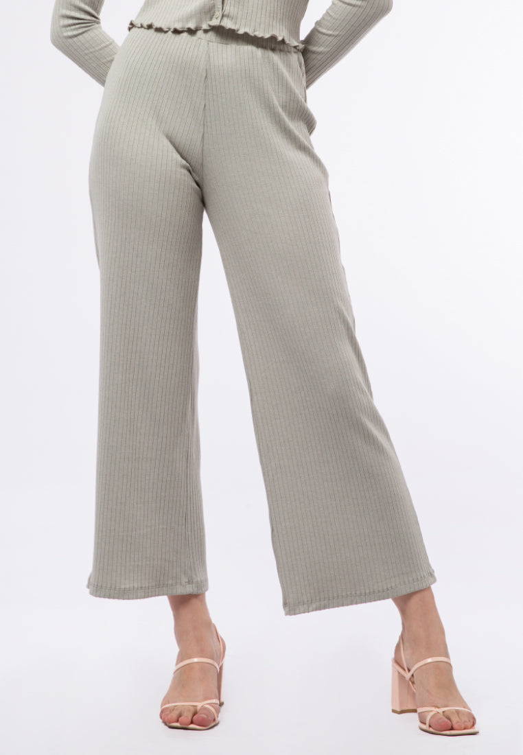 Fitted Rib Long Pants