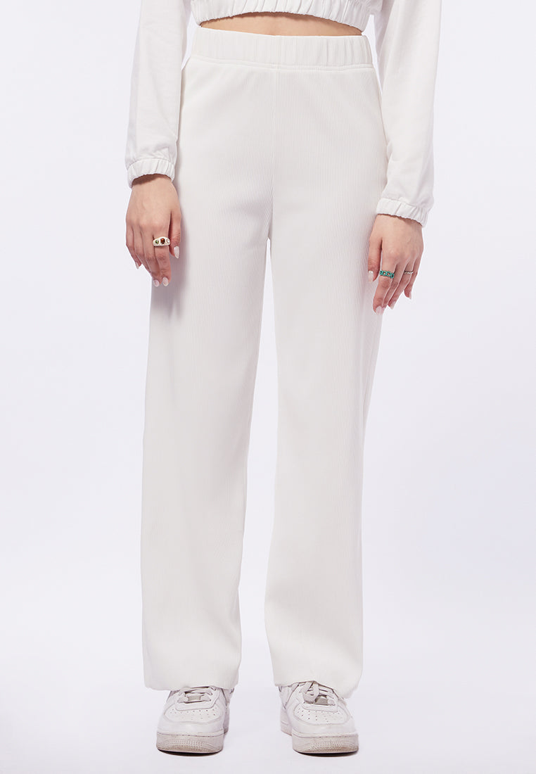 Wide Leg Rib Pants