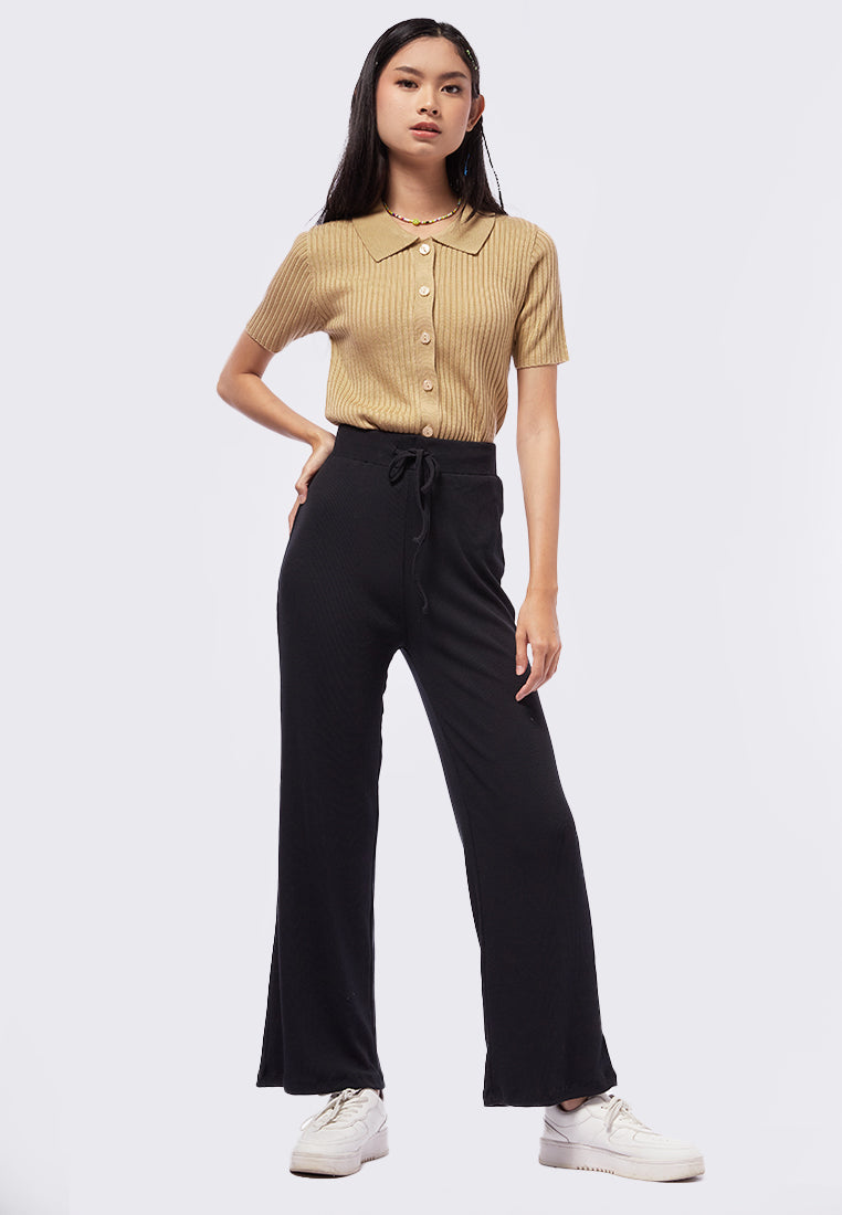 Drawstring Rib Trousers