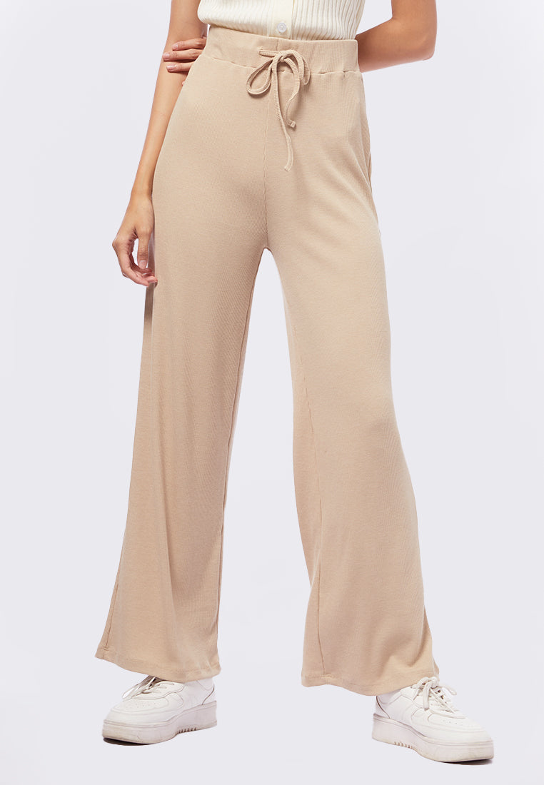 Drawstring Rib Trousers