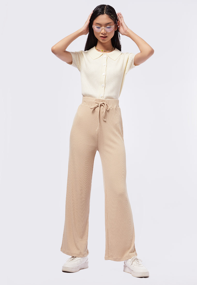 Drawstring Rib Trousers
