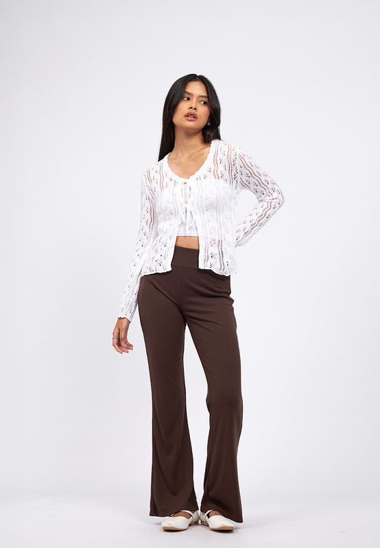 Flared Knit Pants