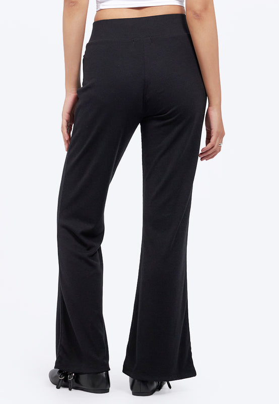 Regular Fit Flared Knit Pants