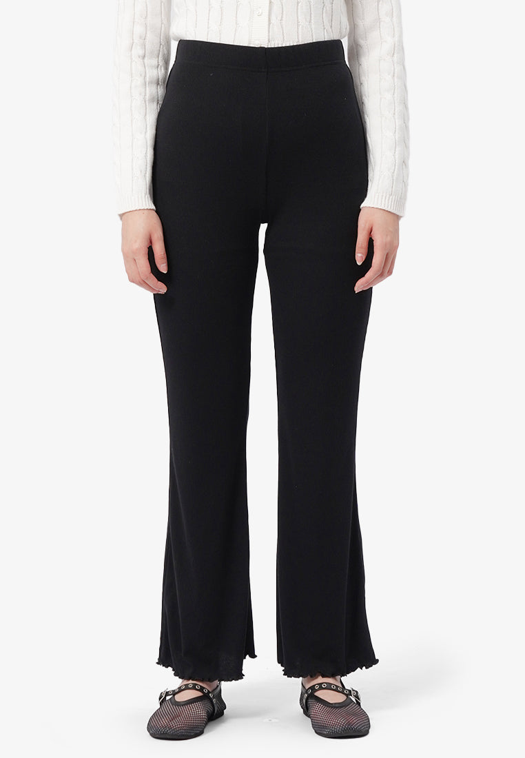 High Waist Ribbed Pants
