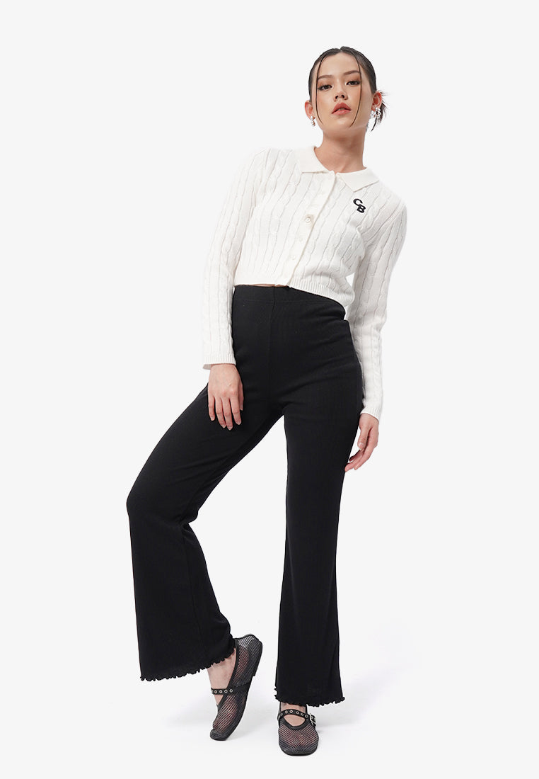 High Waist Ribbed Pants