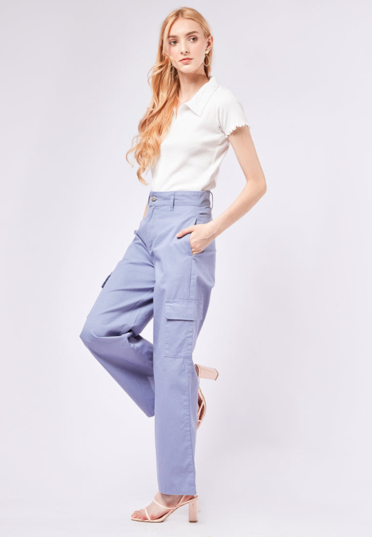 High Waist Wide Leg Trousers