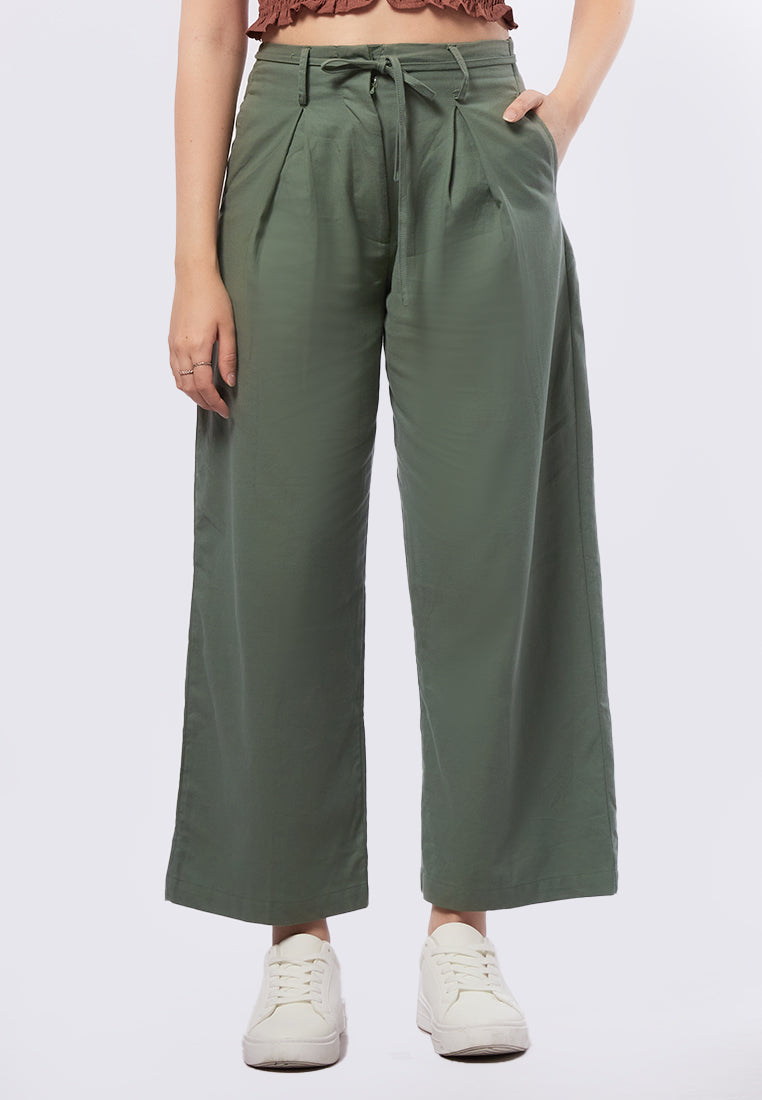 Regular Fit Wide Leg Trousers