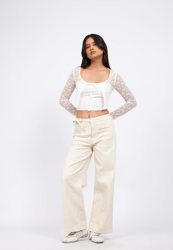 Strappy Straight Long Pants