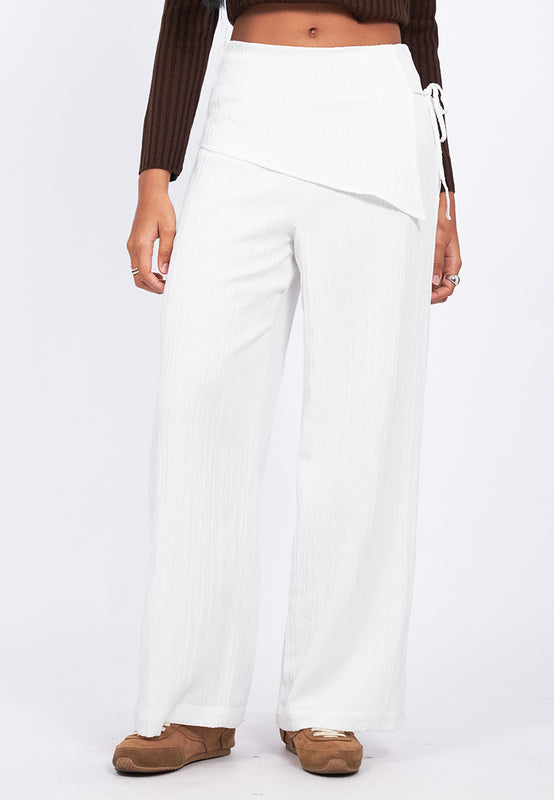 Tied Skirt over Trousers