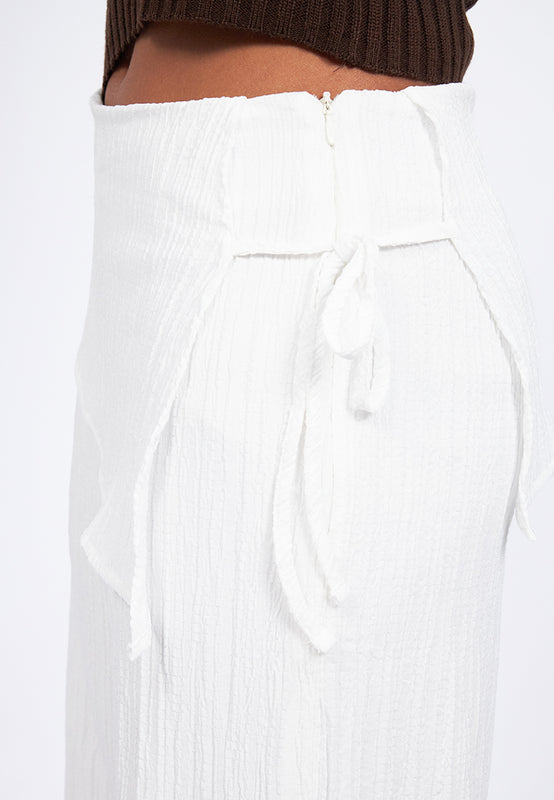 Tied Skirt over Trousers