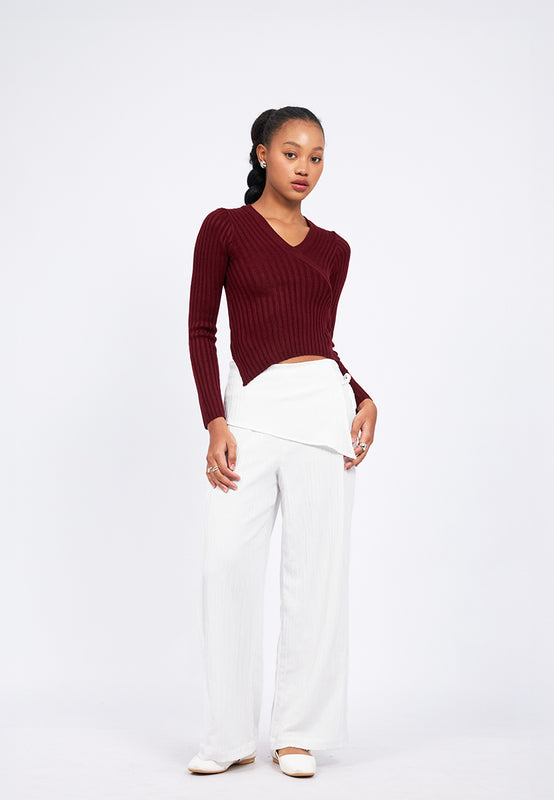 Tied Skirt over Trousers