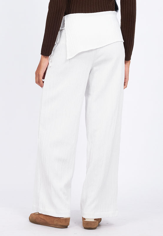 Tied Skirt over Trousers