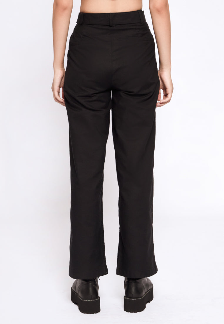 Regular Fit Long Pants with Belt