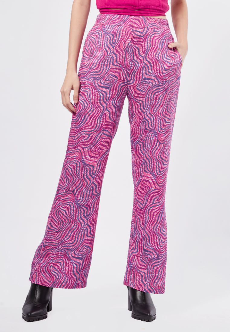 Printed Flare Pants