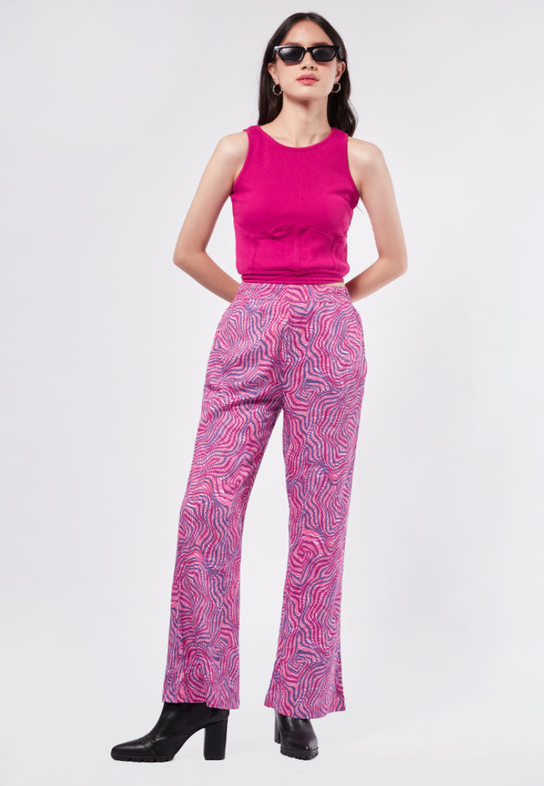 Printed Flare Pants
