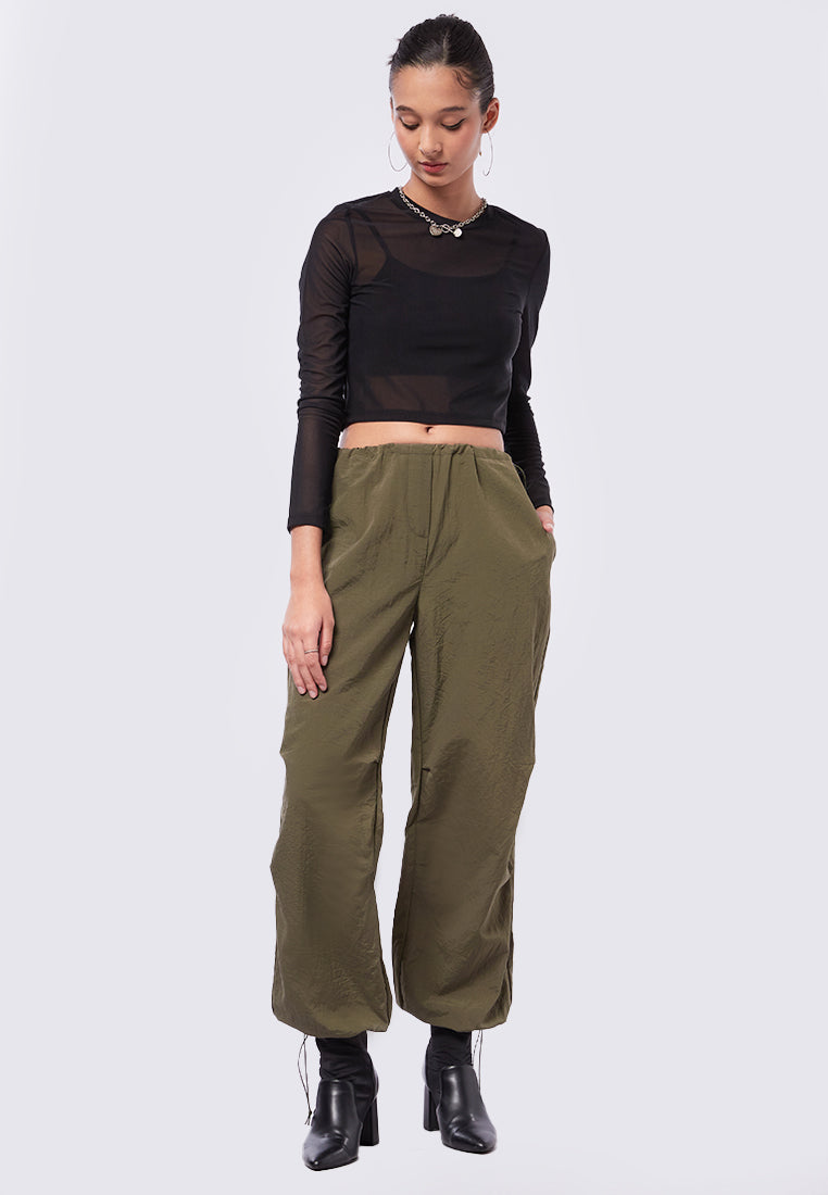Parachute Pants with Drawstring Details