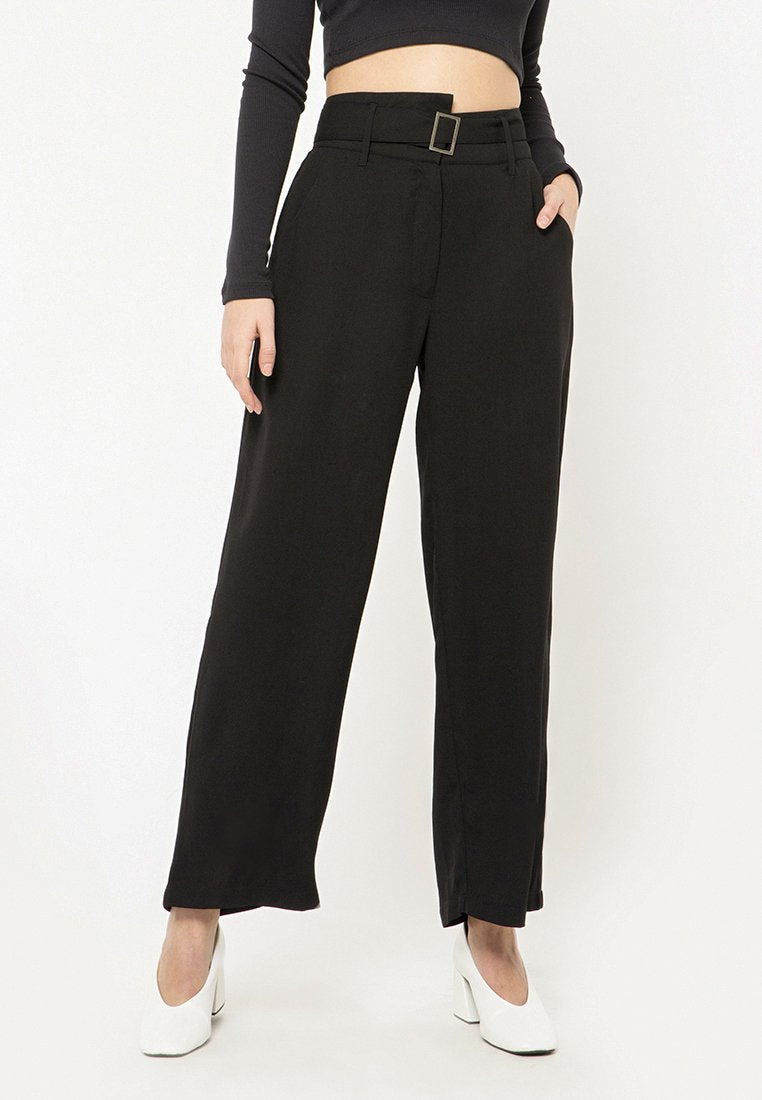 Wide Leg Pants with Belt