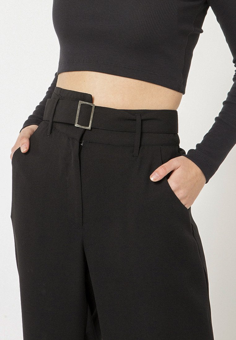 Wide Leg Pants with Belt