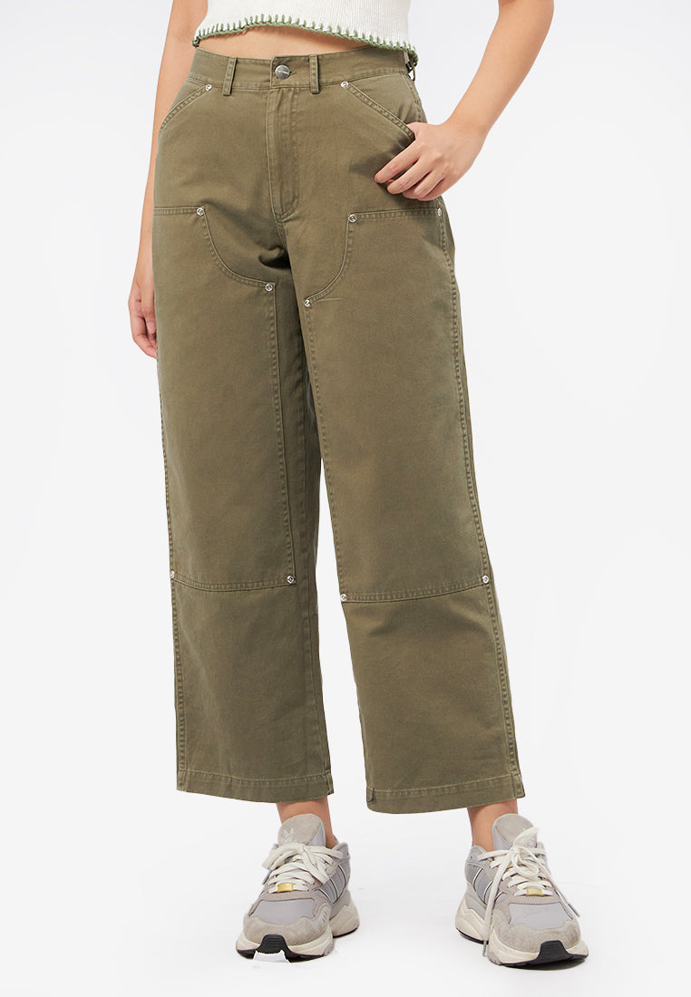 Twill Utility Pants Dark Green