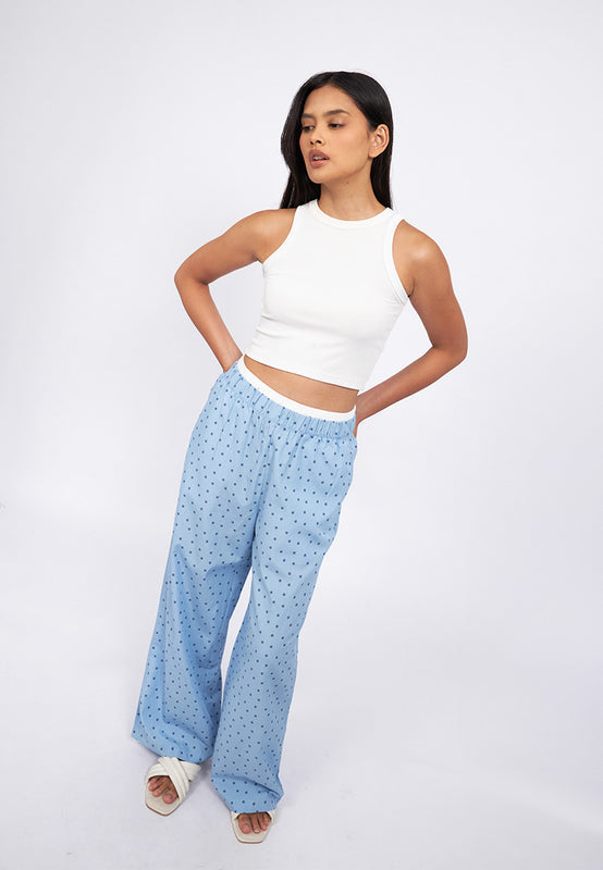 Double Waistband Long Pajama Pants