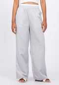 Double Waistband Stripes Pajama Pants