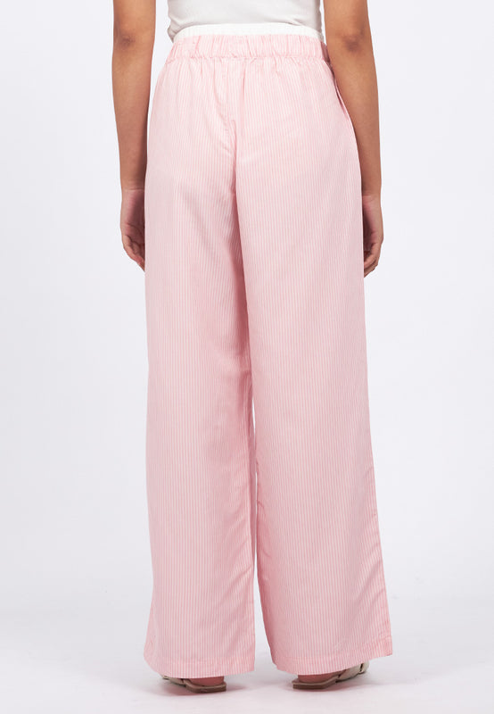 Double Waistband Stripes Pajama Pants