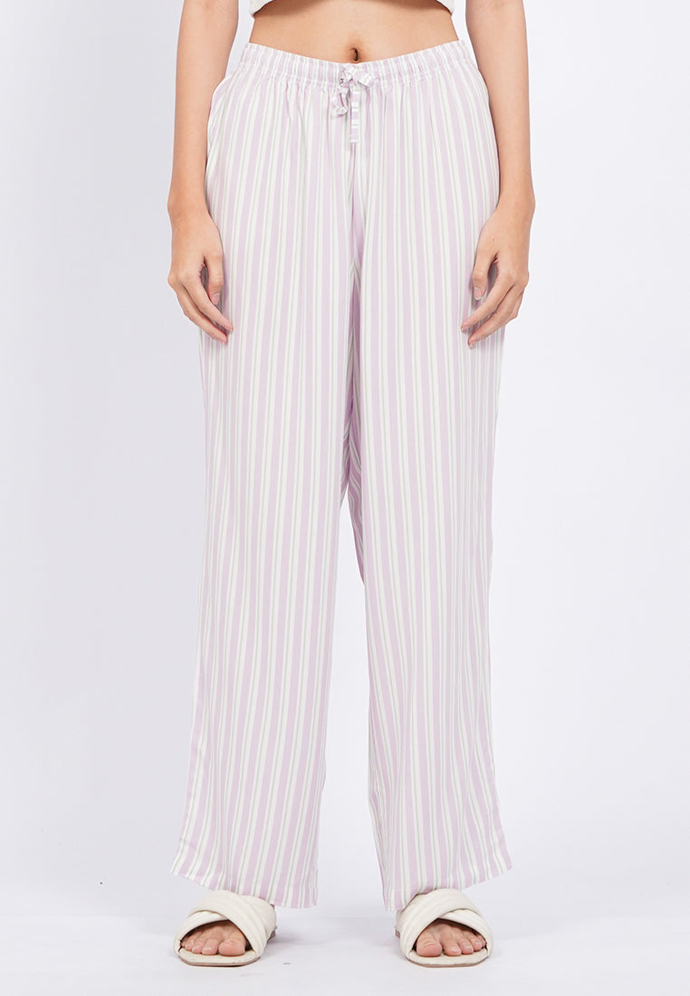 Printed Pajama Pants with Elastic Band