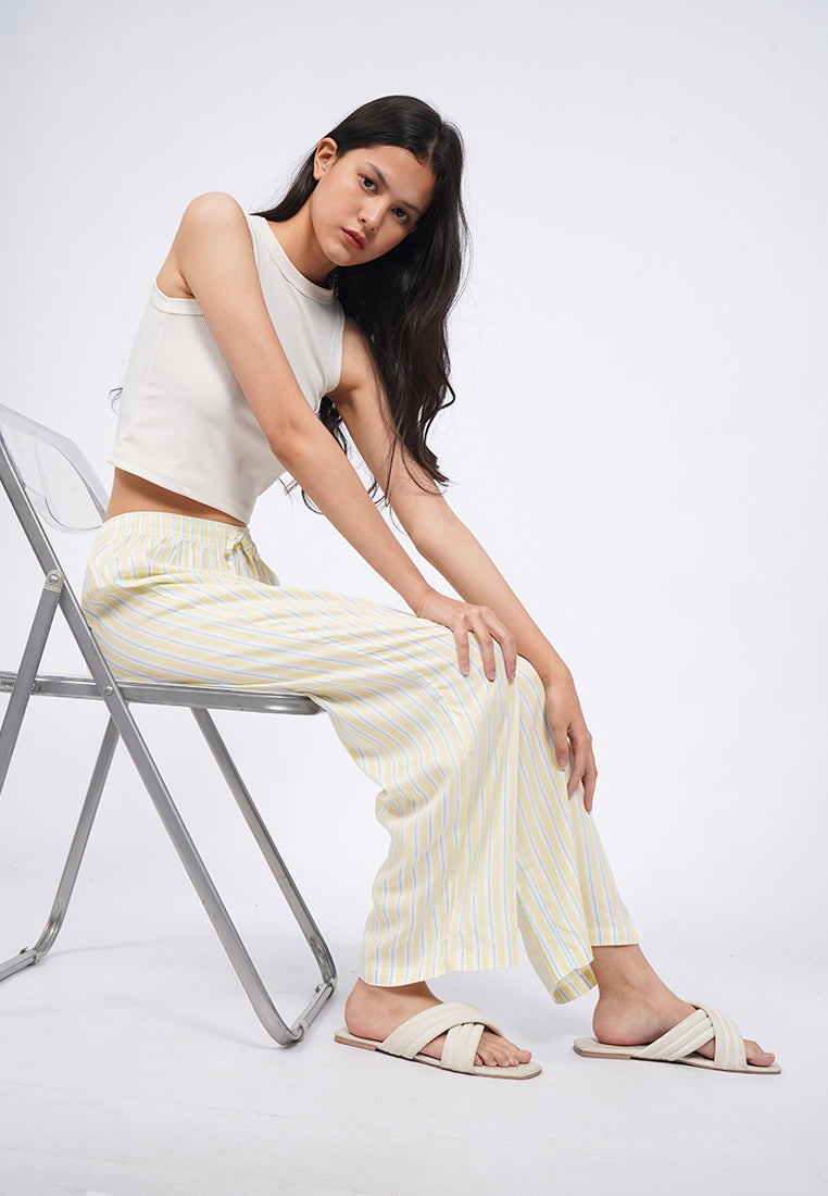 Printed Pajama Pants with Elastic Band