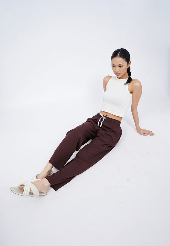 Contrast Drawstring Pajama Pants
