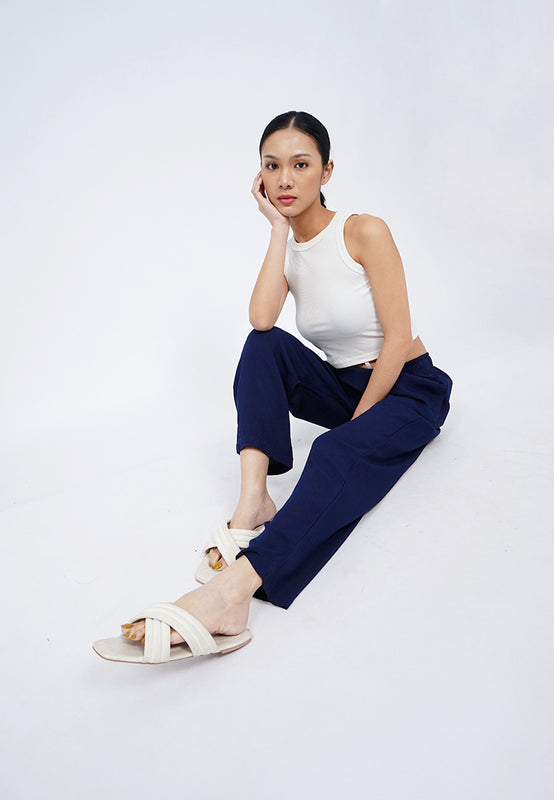 Contrast Drawstring Pajama Pants