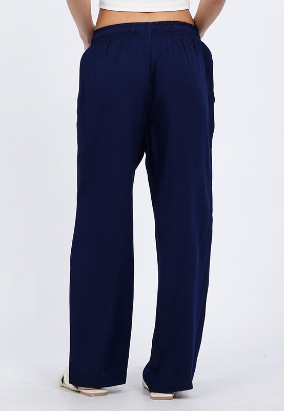 Contrast Drawstring Pajama Pants