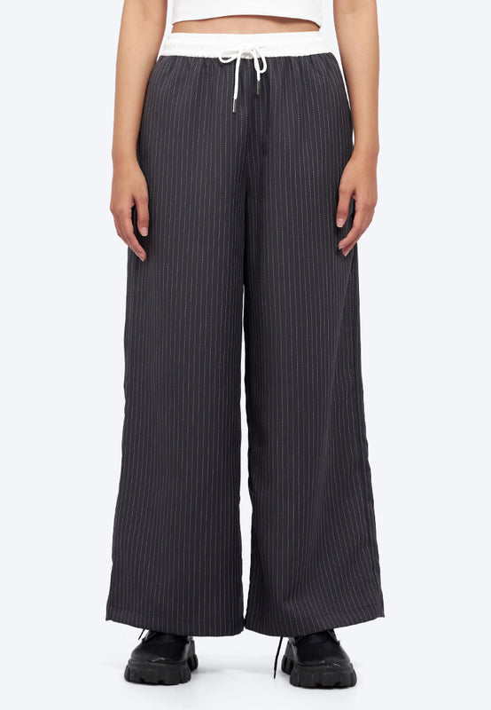 Drawstring Pinstripes Trousers