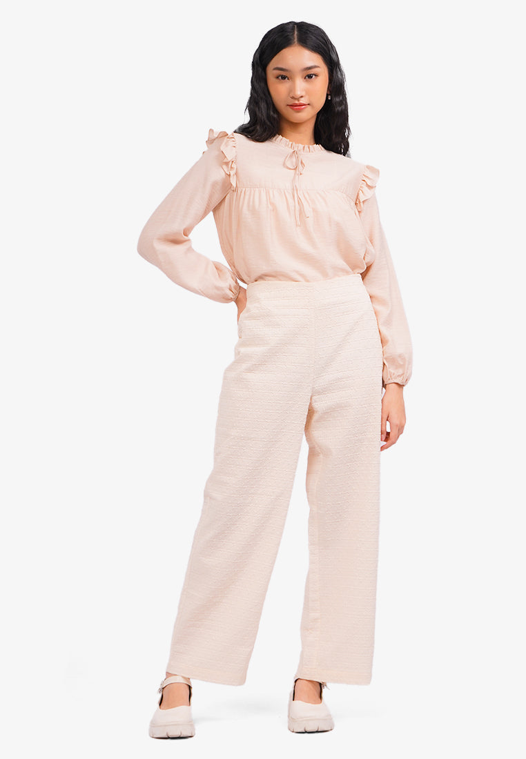 Textured Long Pants