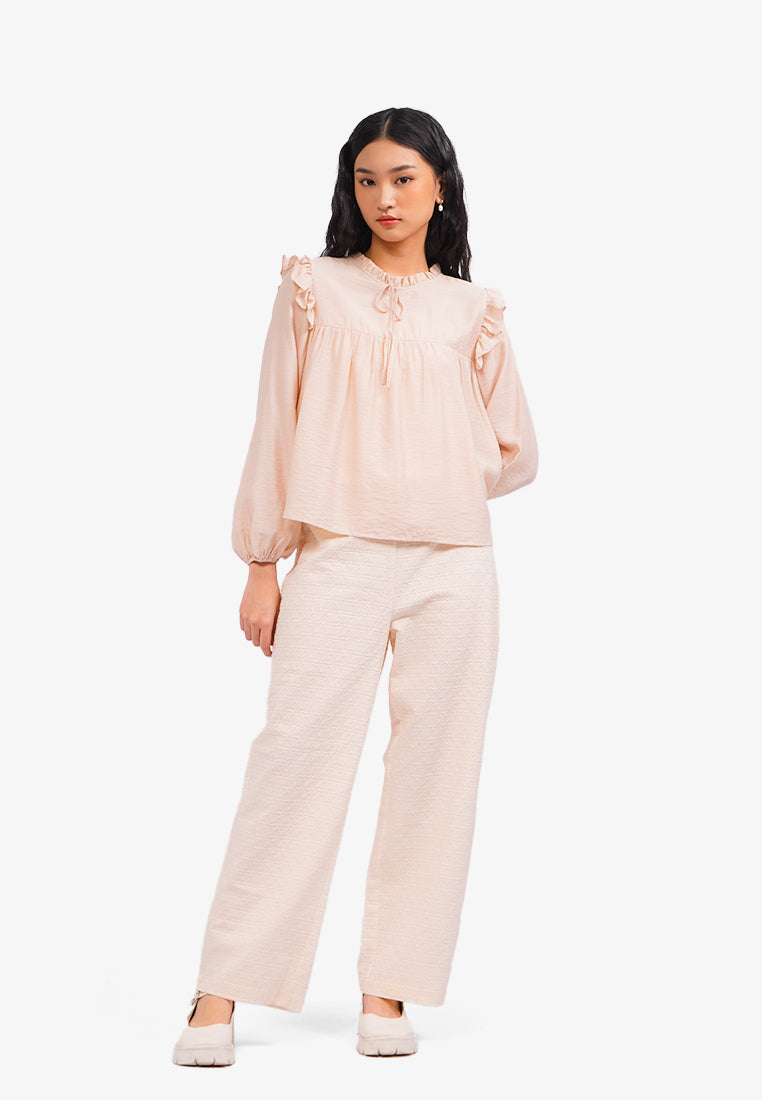 Textured Long Pants