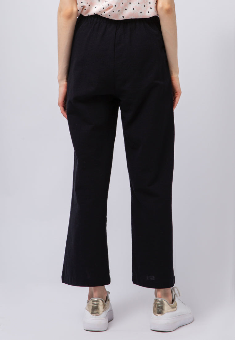 Linen Look Loose Pants