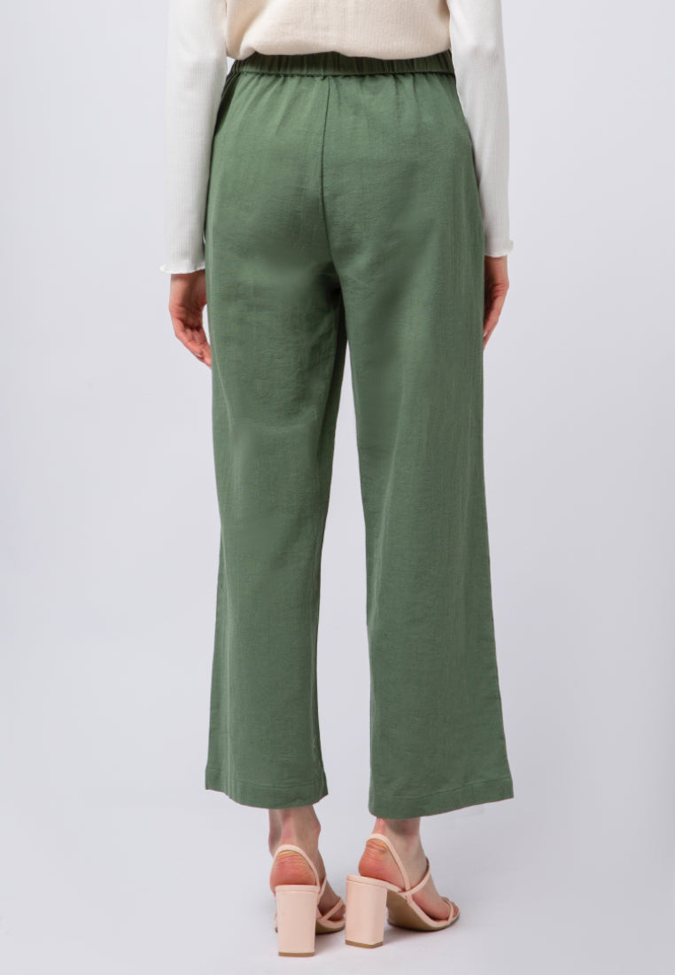 Linen Look Loose Pants