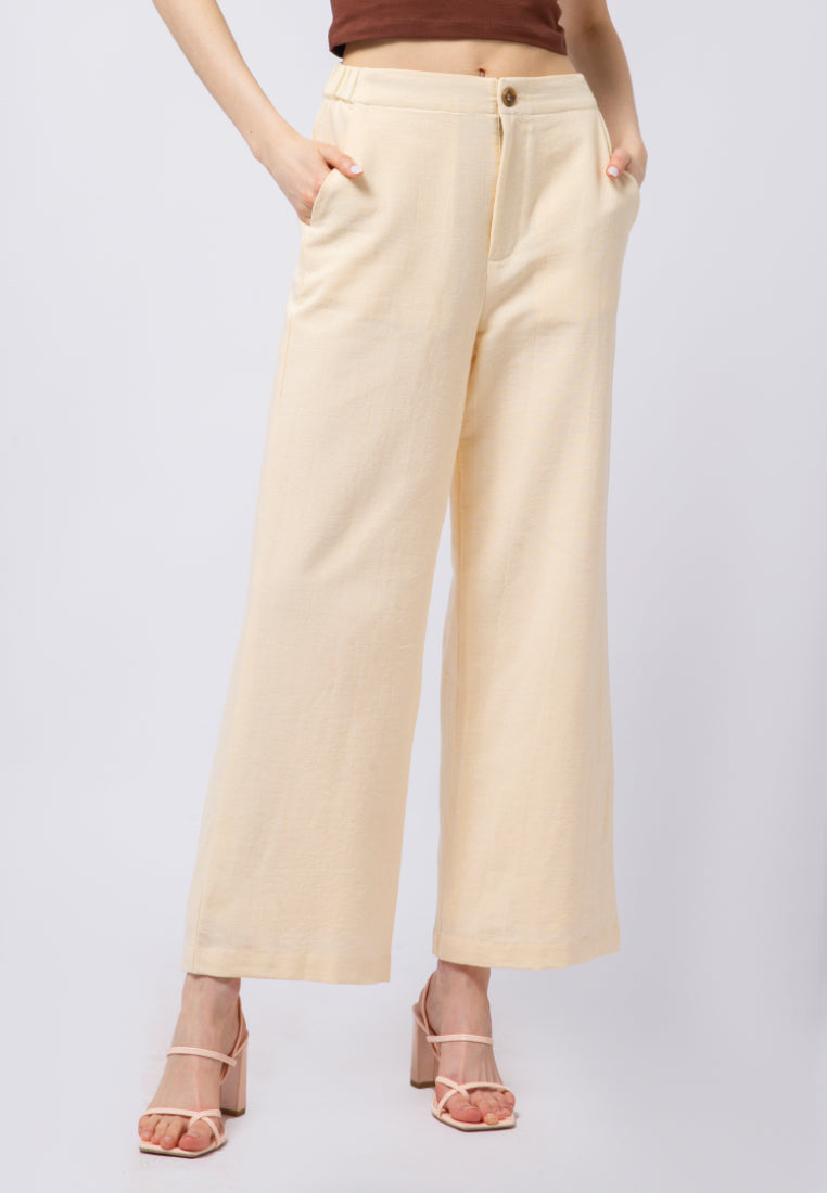 Linen Look Loose Pants