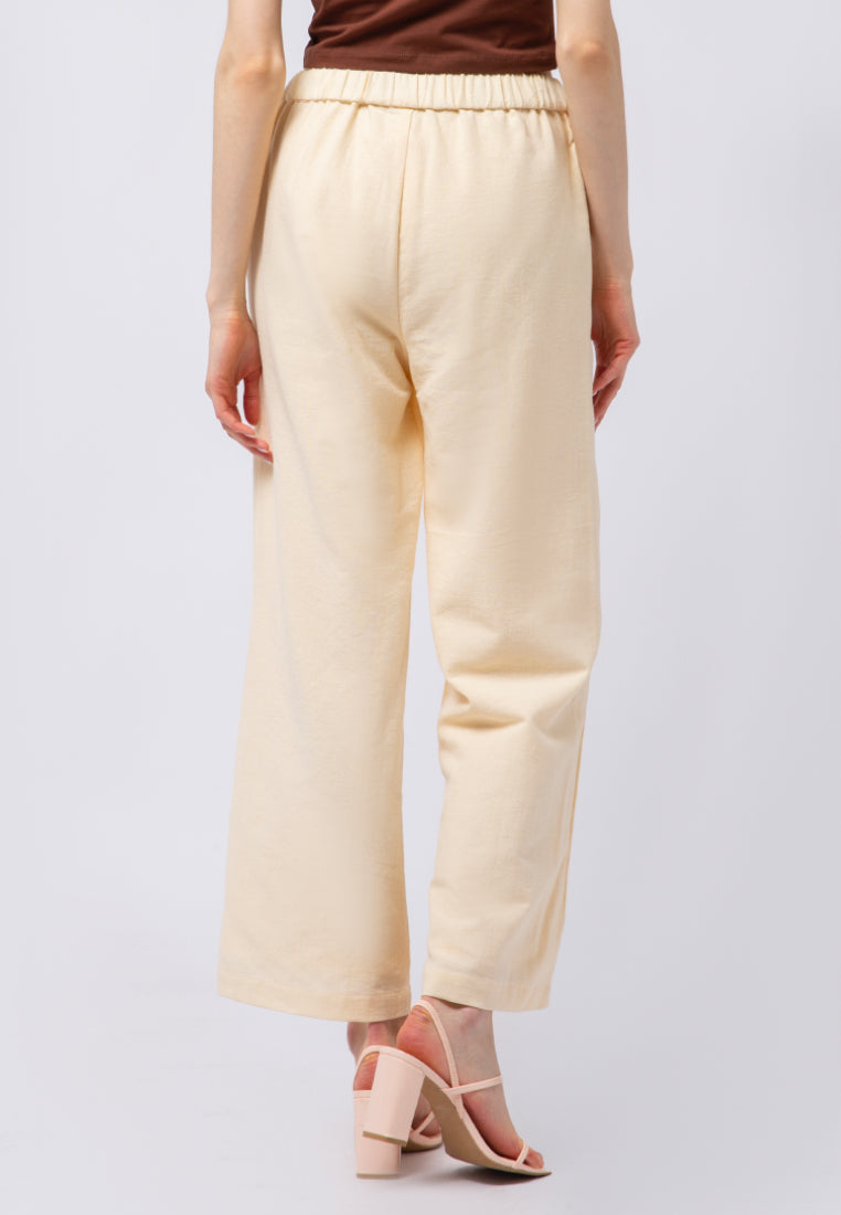 Linen Look Loose Pants