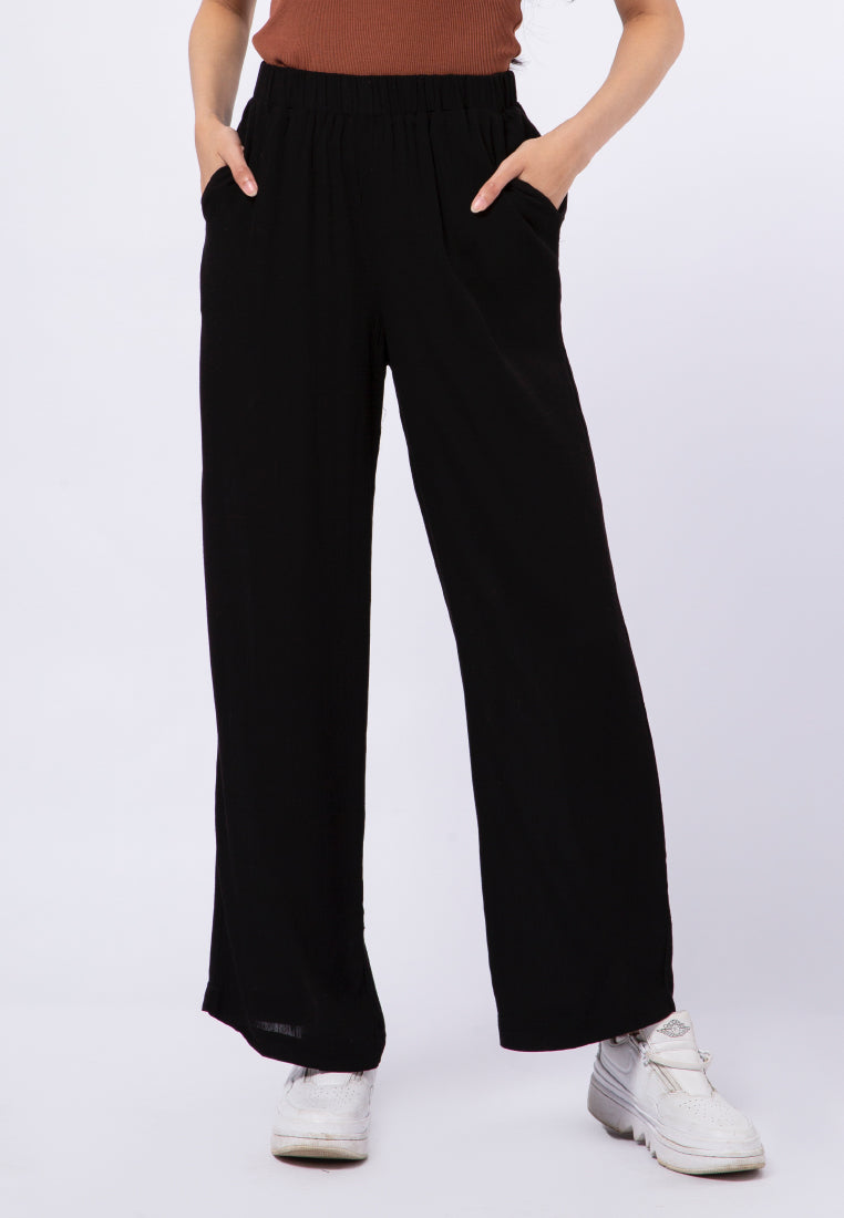 Loose Pants with Elastic Waist