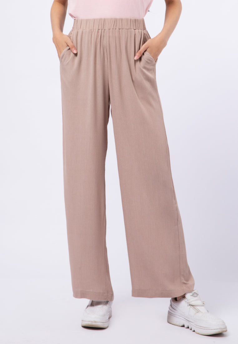 Loose Pants with Elastic Waist