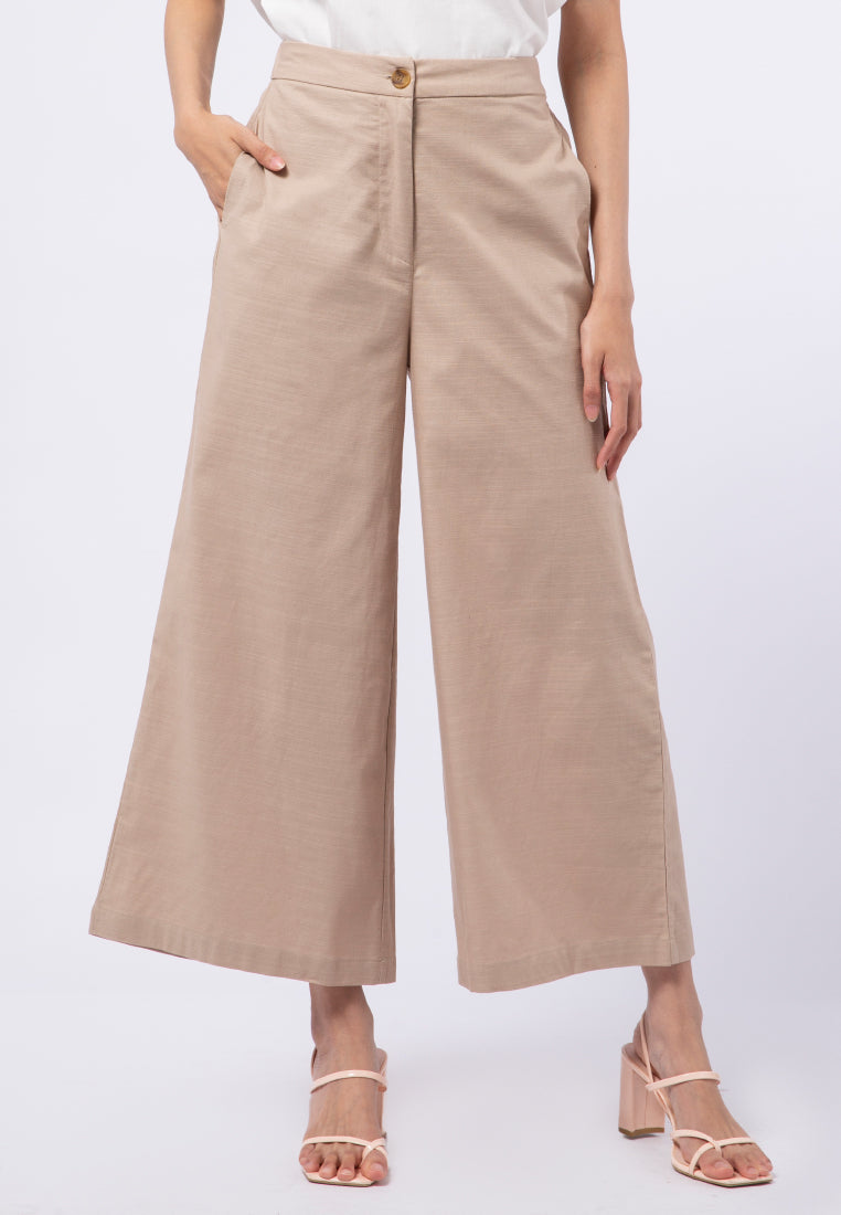 Wide Leg Cotton Pants