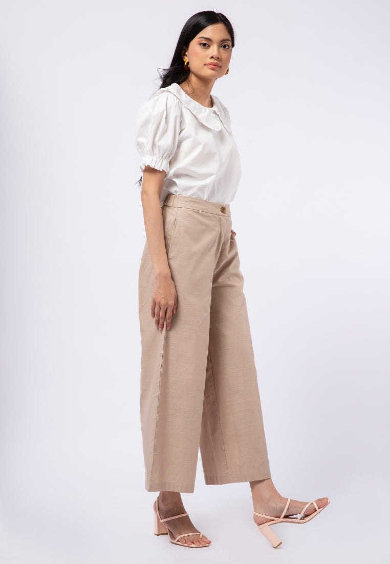 Wide Leg Cotton Pants